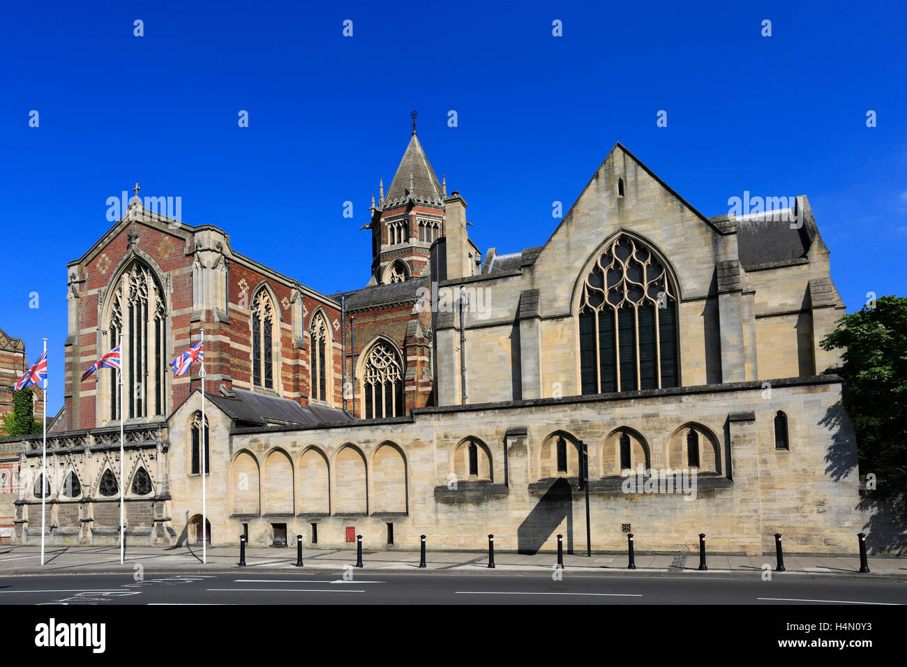 Exterior of Rugby School, Rugby town, Warwickshire, England, UK Stock Photo
