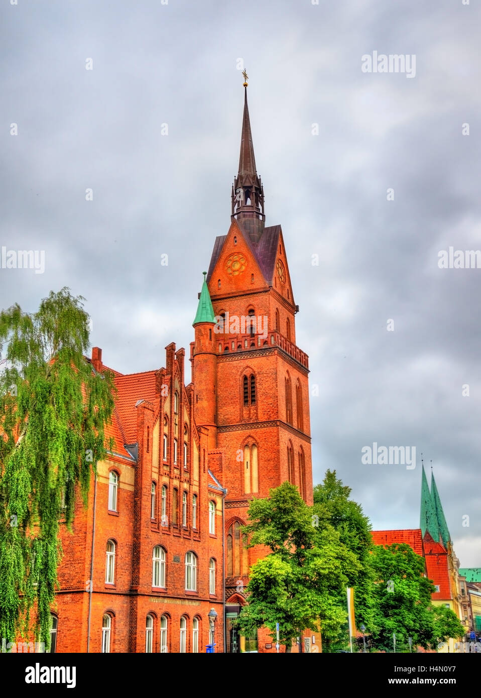 The Sacred Heart Church in Lubeck, Germany Stock Photo