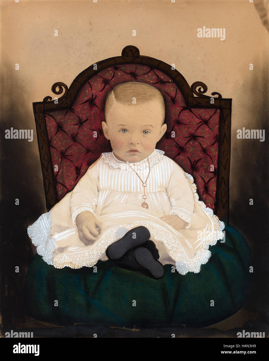 American 19th Century, Baby, 1880s, crayon enlargement Stock Photo Alamy