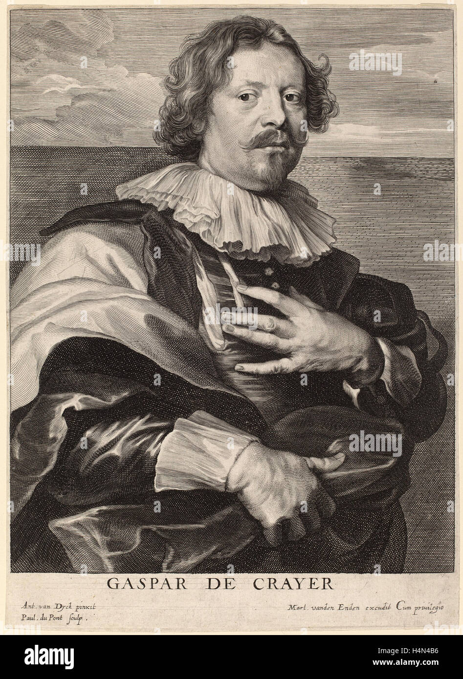 Paulus Pontius after Sir Anthony van Dyck, Gaspar de Crayer, Flemish, 1603 - 1658, Stock Photo