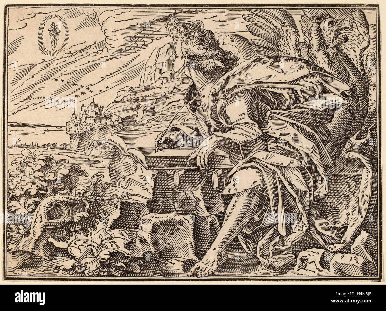 Christoph Murer, The Four Horsemen of the Apocalypse, Swiss, 1558 - 1614, published 1630, woodcut on laid paper Stock Photo