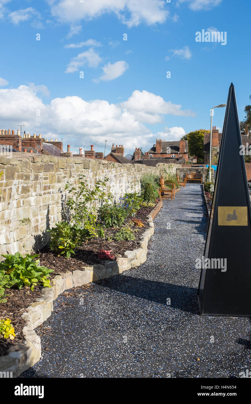 Ludlow Sensory Garden in Castle Square Car Park, Ludlow which was funded by a grant from Tesco Stock Photo
