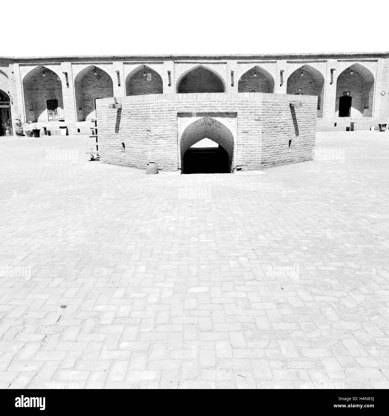 Caravanserai architecture Black and White Stock Photos