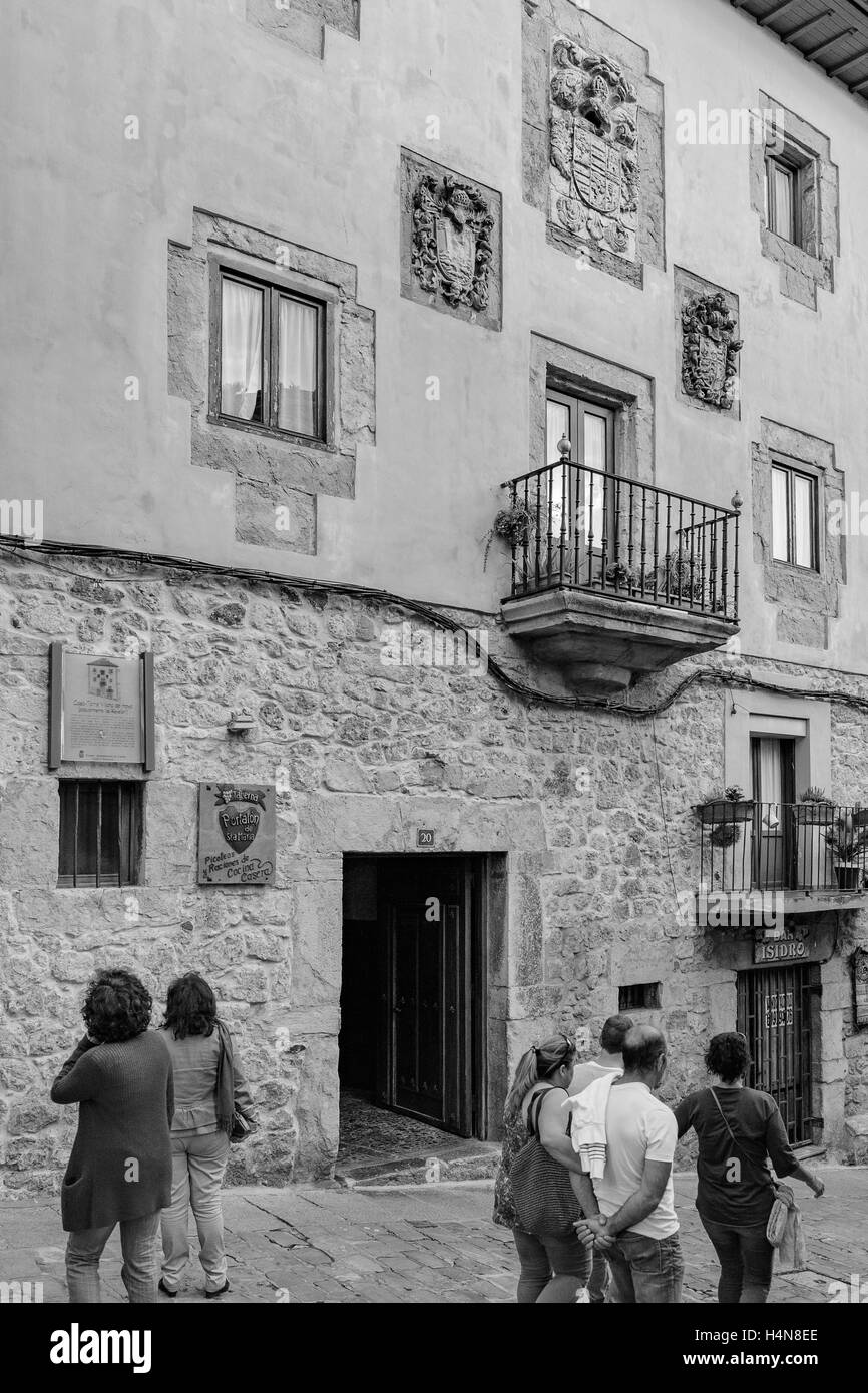 Facade of the tower house Villota del Hoyo, Laredo, Cantabria, Spain, Europe. Stock Photo
