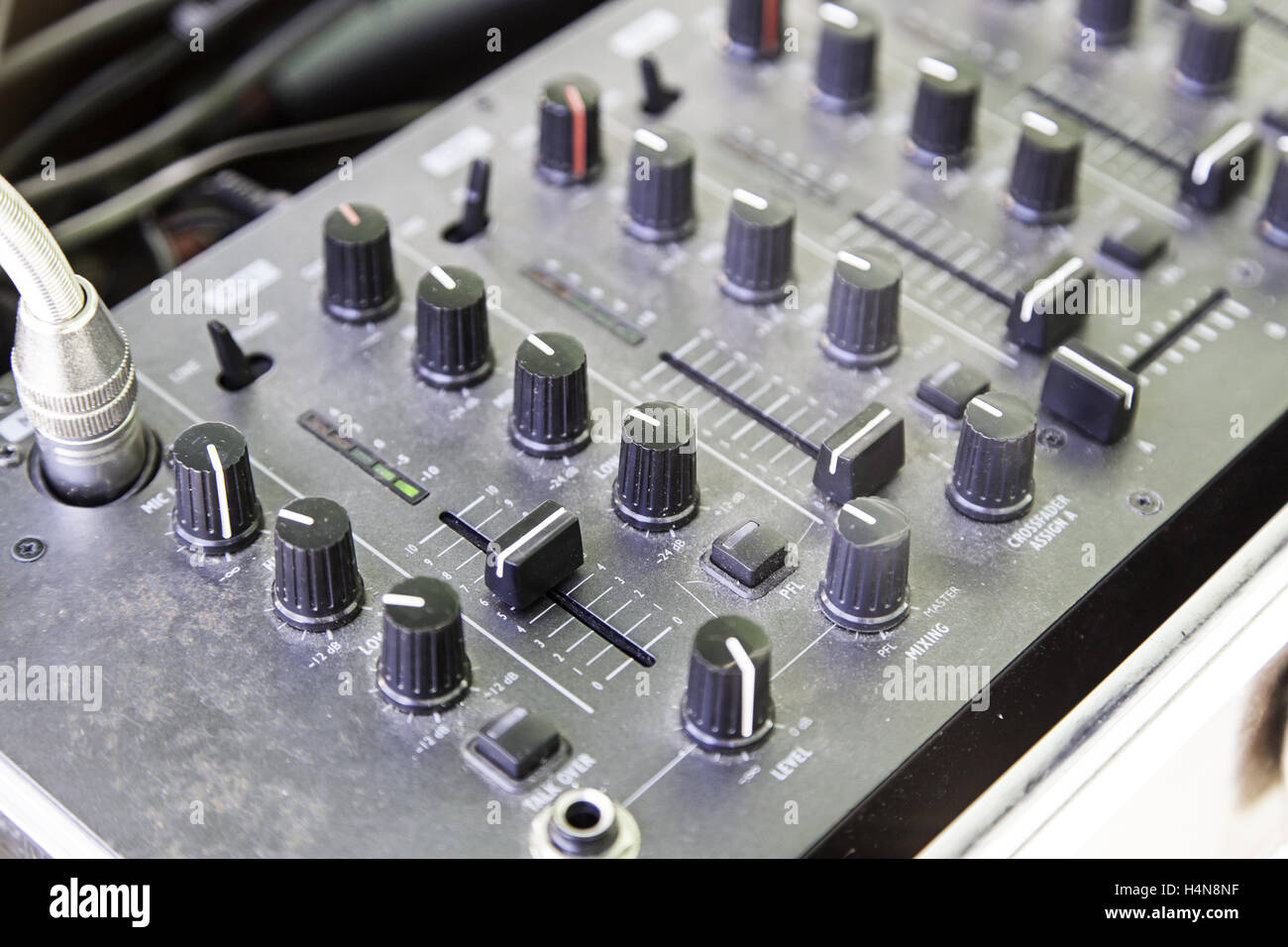 Table of music mixes party, celebration and events Stock Photo Alamy