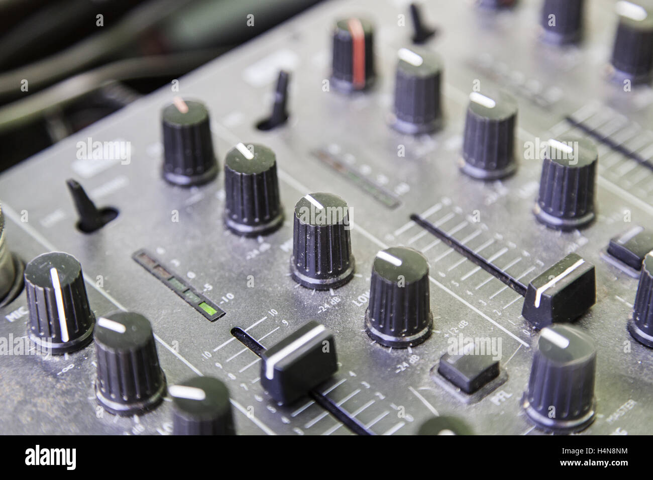 Table of music mixes party, celebration and events Stock Photo Alamy