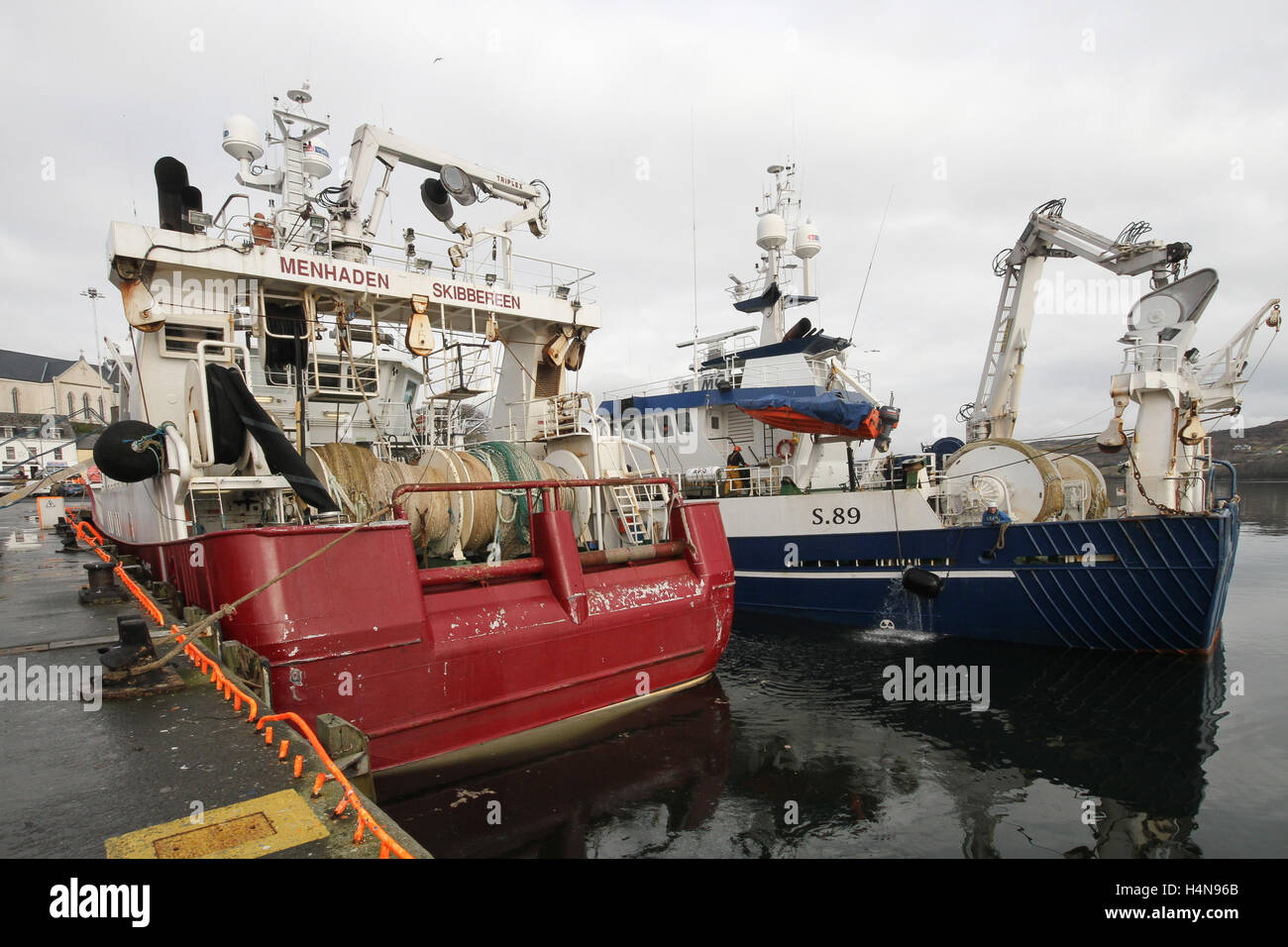 Fishing trawers at Killybegs Harbour Co Donegal Ireland Stock Photo