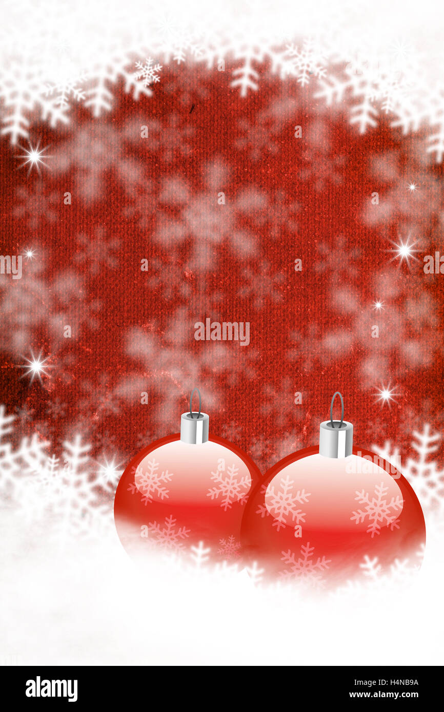 christmas background with baubles Stock Photo