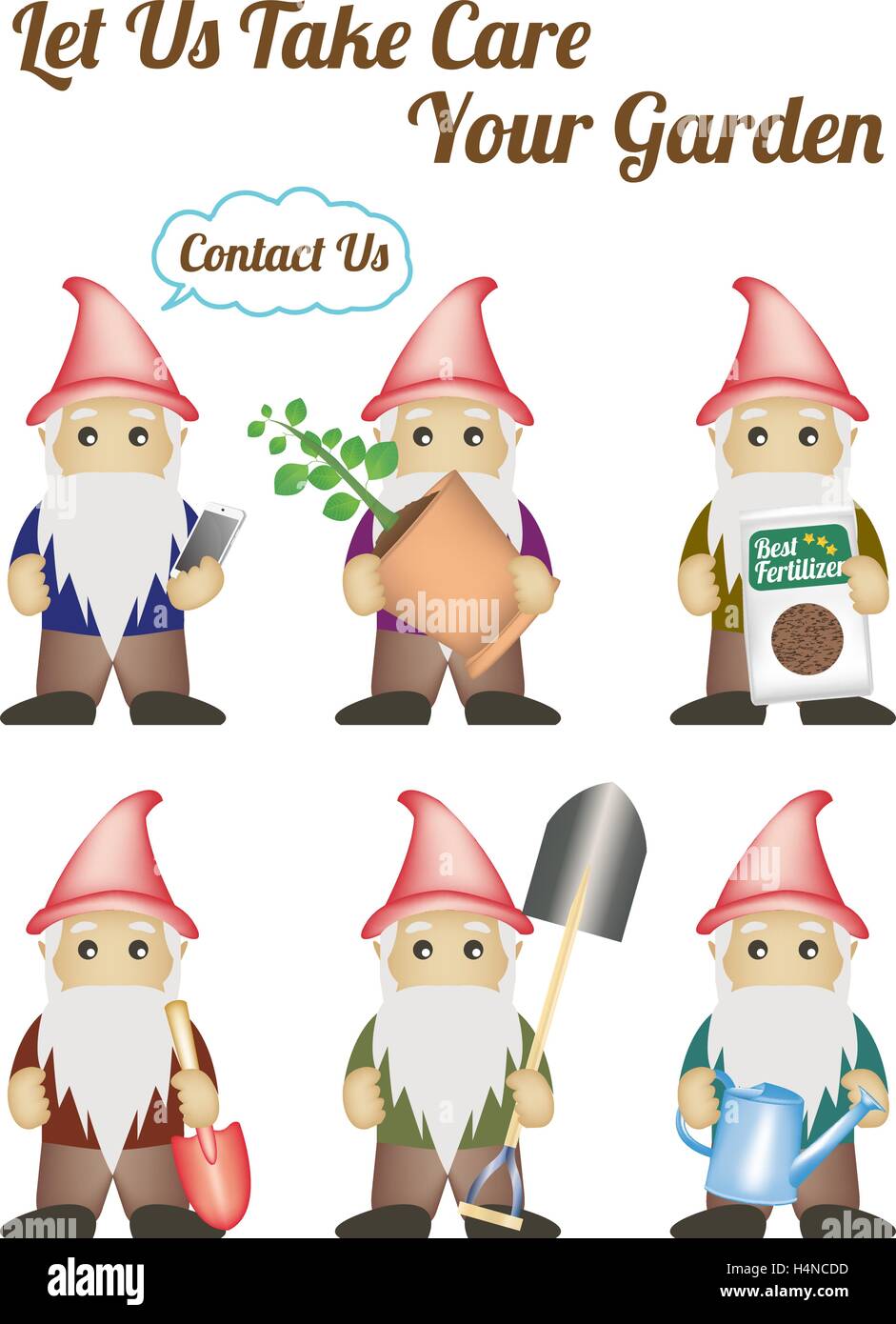 Garden Gnome With Shovel An Hi Res Stock Photography And Images Alamy