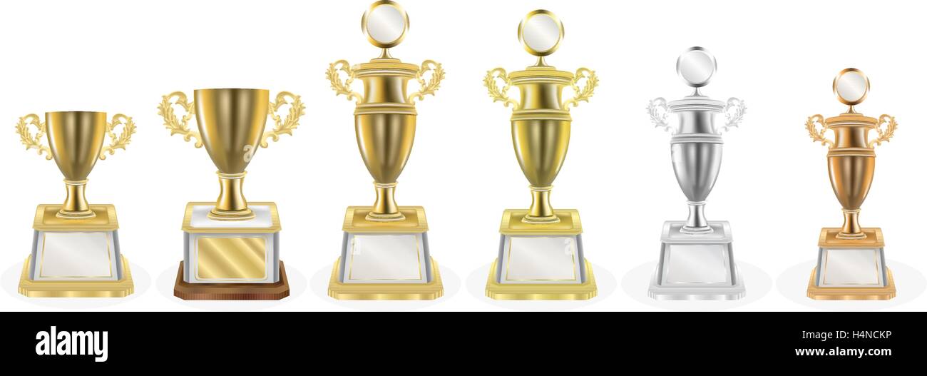 Gold silver bronze trophy Stock Vector Image & Art - Alamy