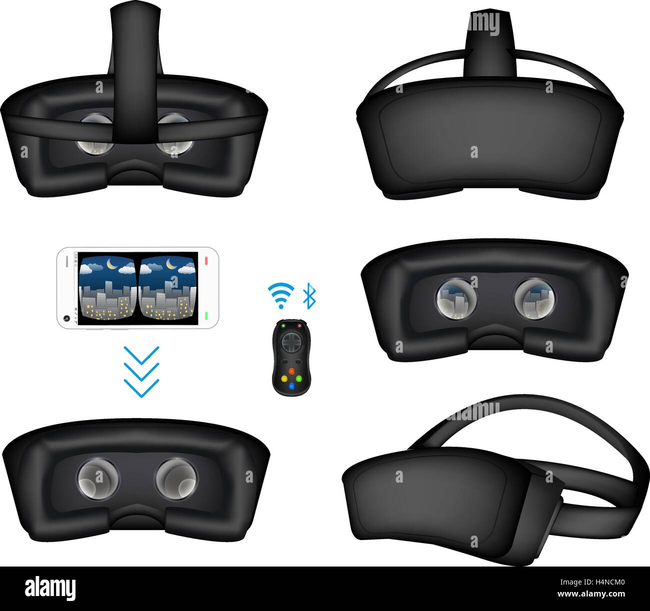 Virtual reality glasses 360 Stock Vector Images - Alamy