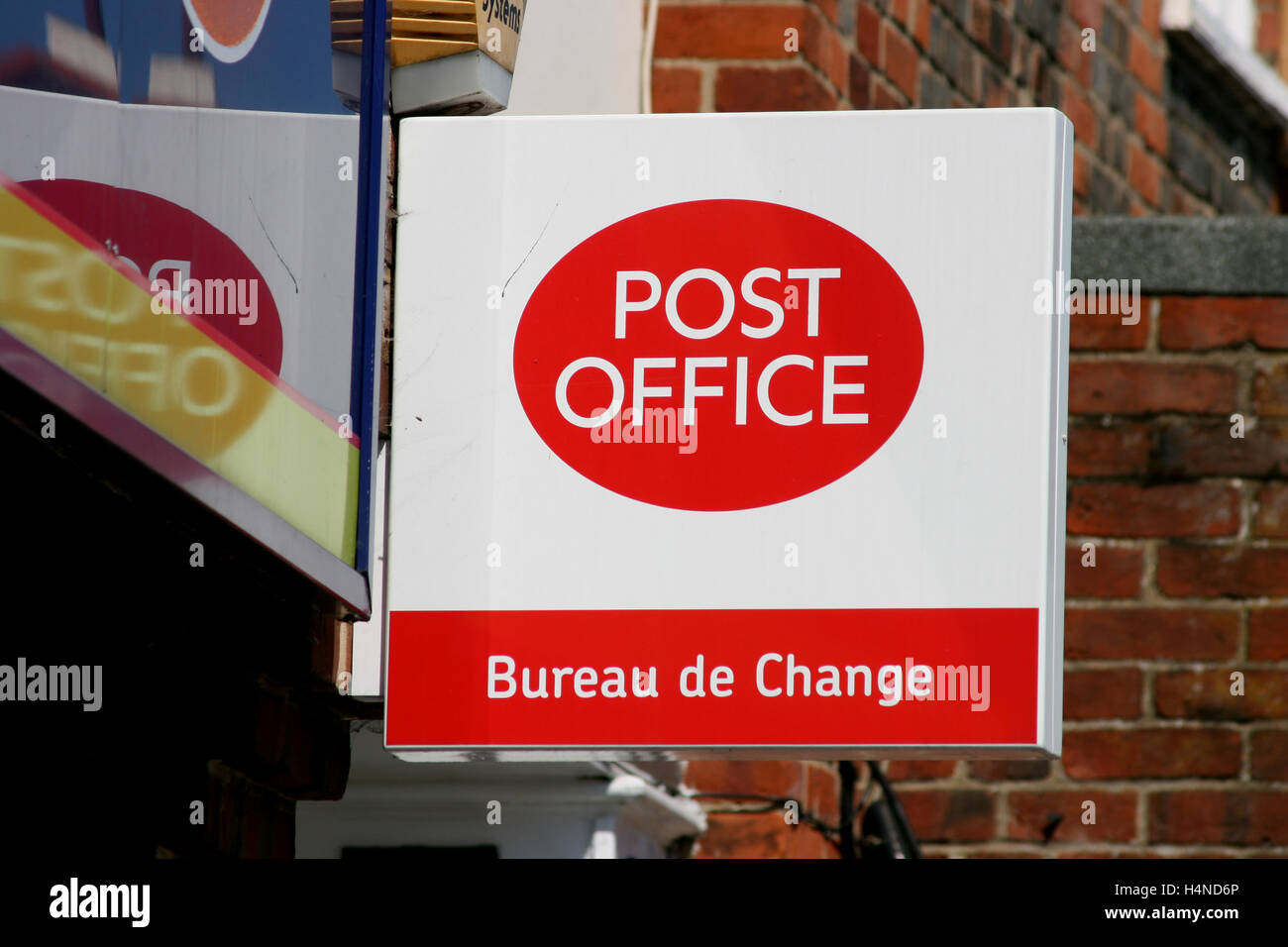 Post Office sign, Newland Street, Witham, Essex, England Stock Photo