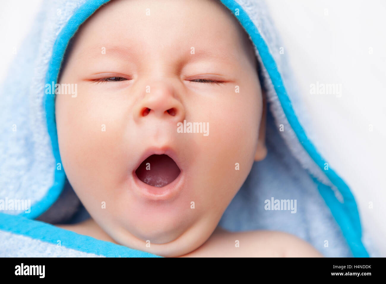 Beautiful newborn baby wrapped in a blanket Stock Photo Alamy