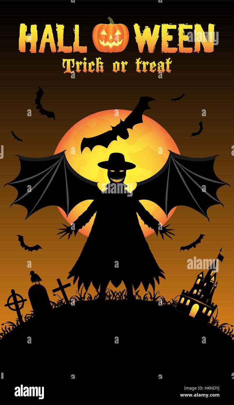 vampire with halloween background Stock Vector Image & Art - Alamy