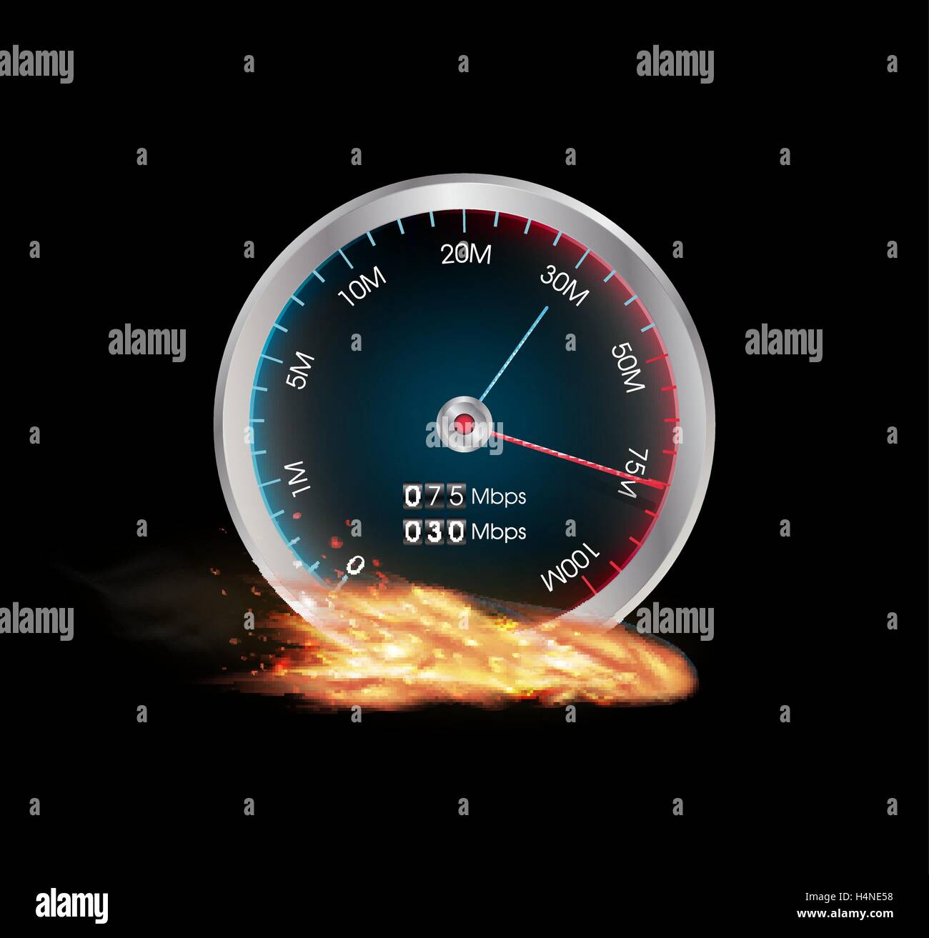 internet speed test meter Stock Vector Image & Art - Alamy