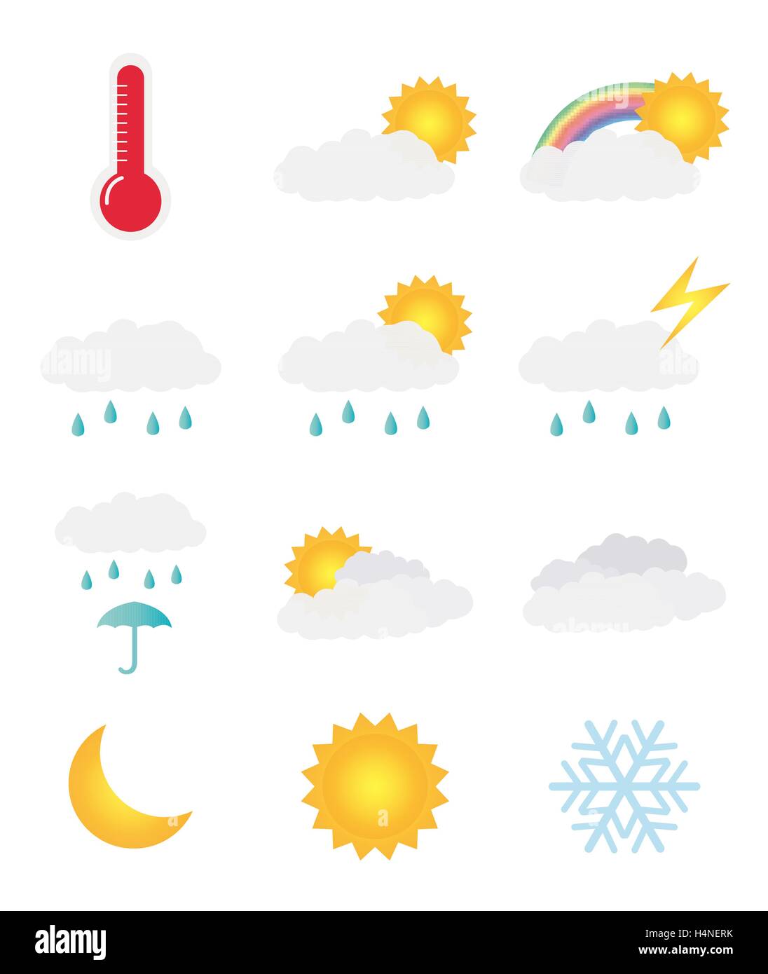 weather icon set Stock Vector Image & Art - Alamy
