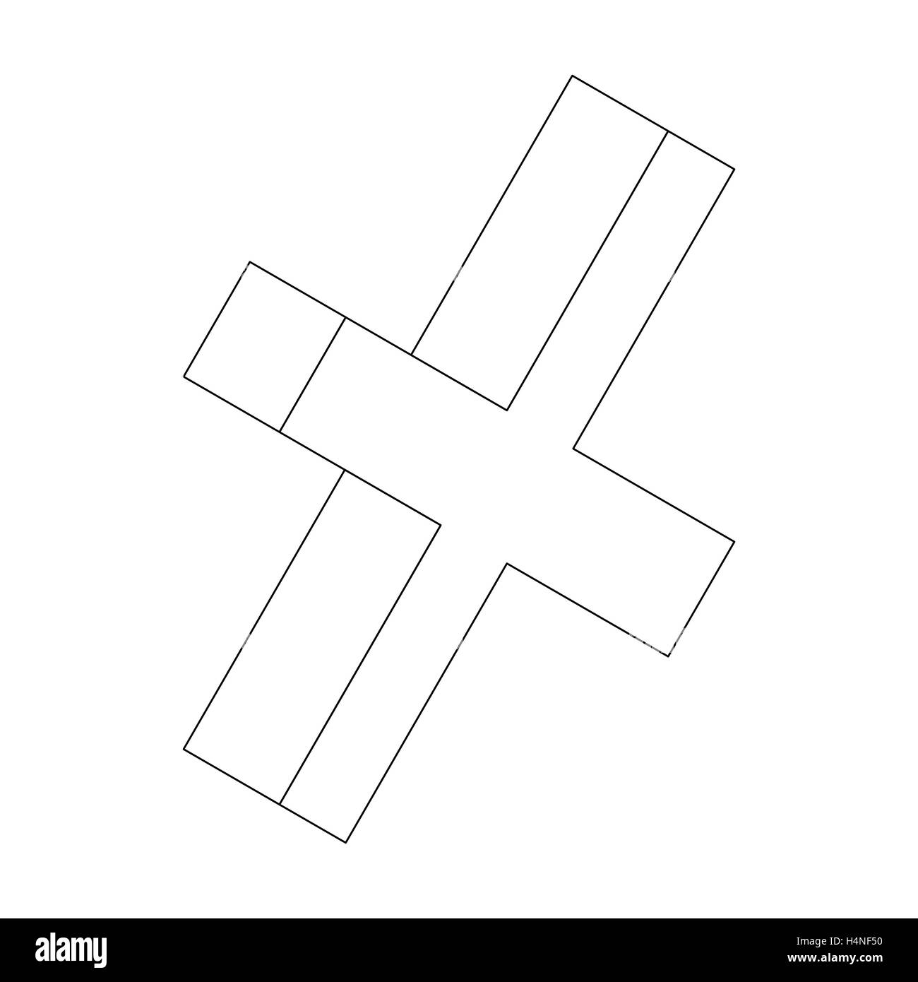 Cross mark icon, isometric 3d style Stock Vector Image & Art - Alamy image.