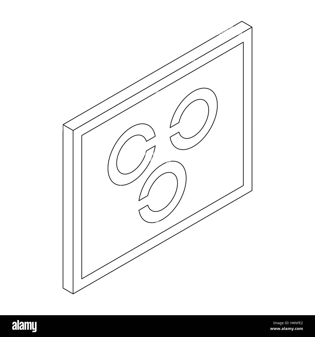 Eye test chart icon, isometric 3d style Stock Vector Image & Art Alamy
