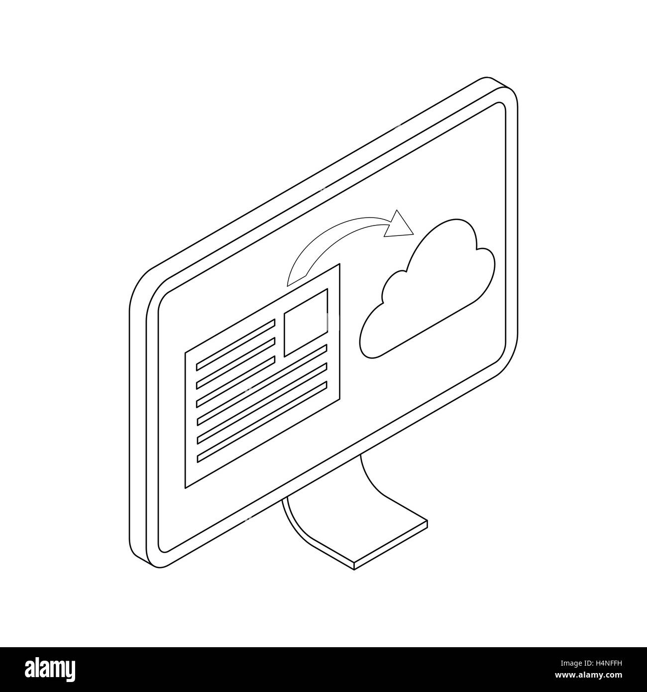 Monitor icon, isometric 3d style Stock Vector Image & Art - Alamy
