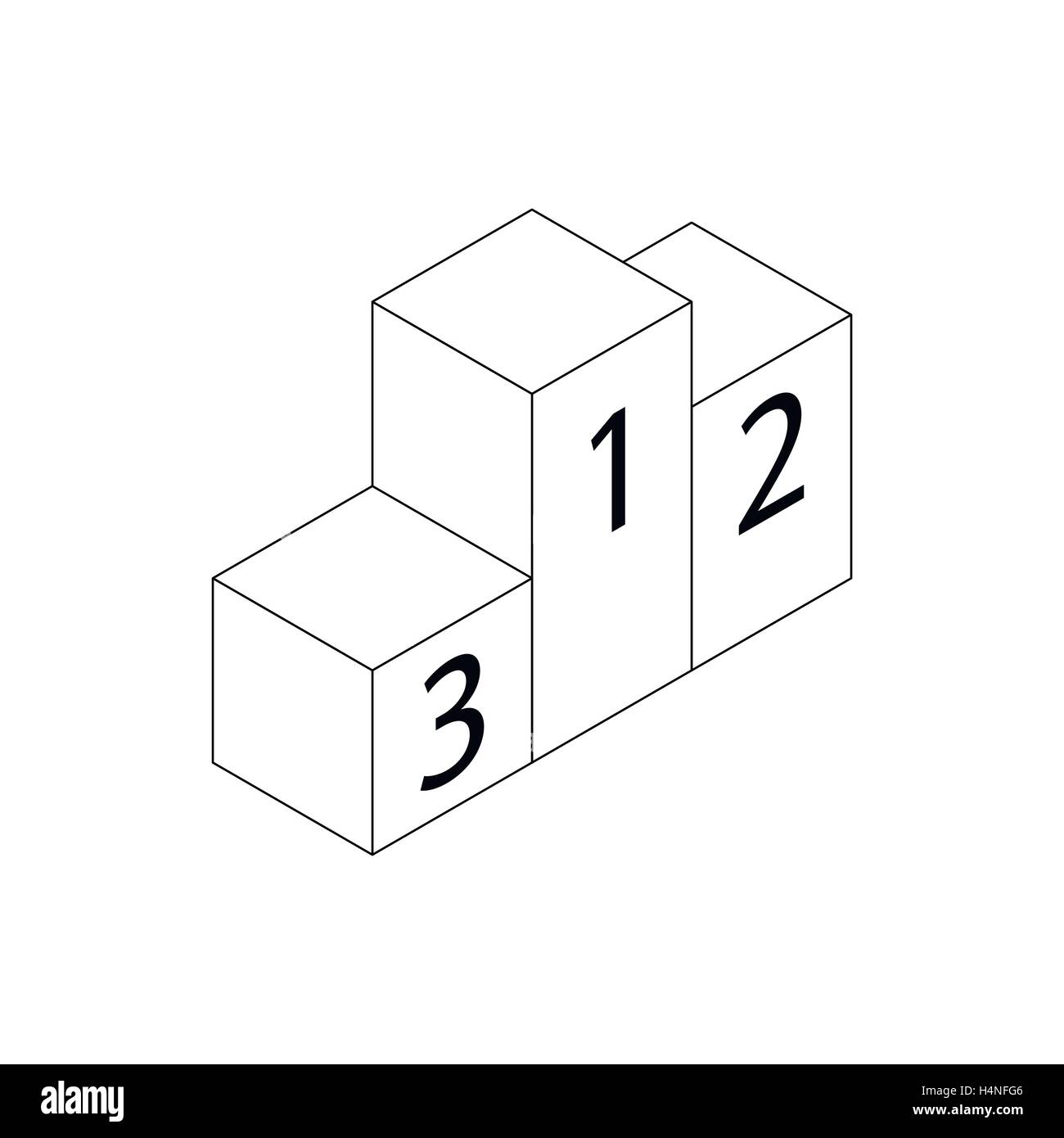 Pedestal icon, isometric 3d style Stock Vector Image & Art - Alamy