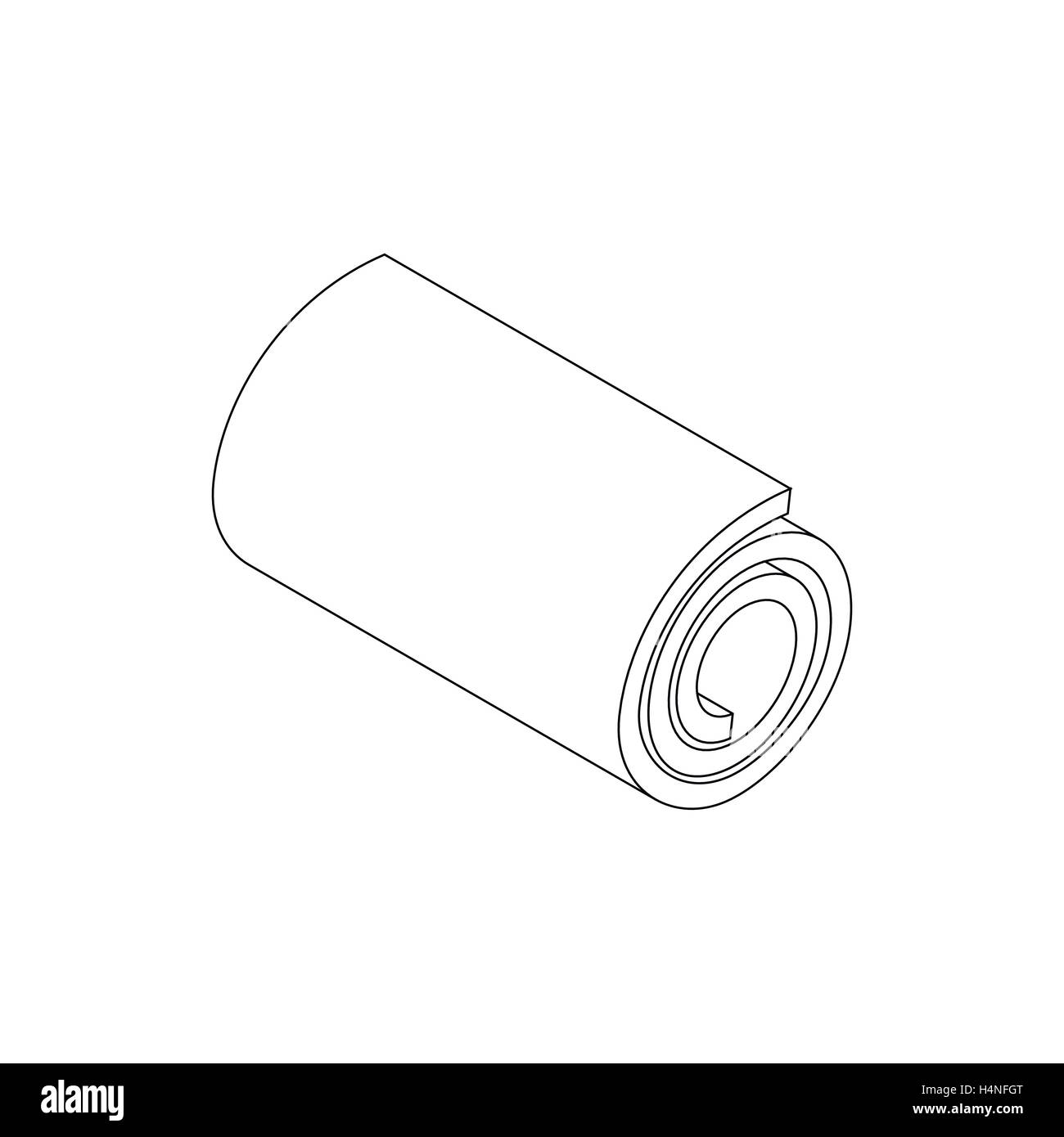 Mat for fitness icon, isometric 3d style Stock Vector Image & Art - Alamy
