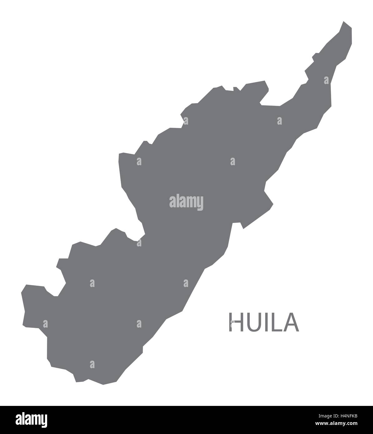 Huila Colombia Map in grey Stock Vector