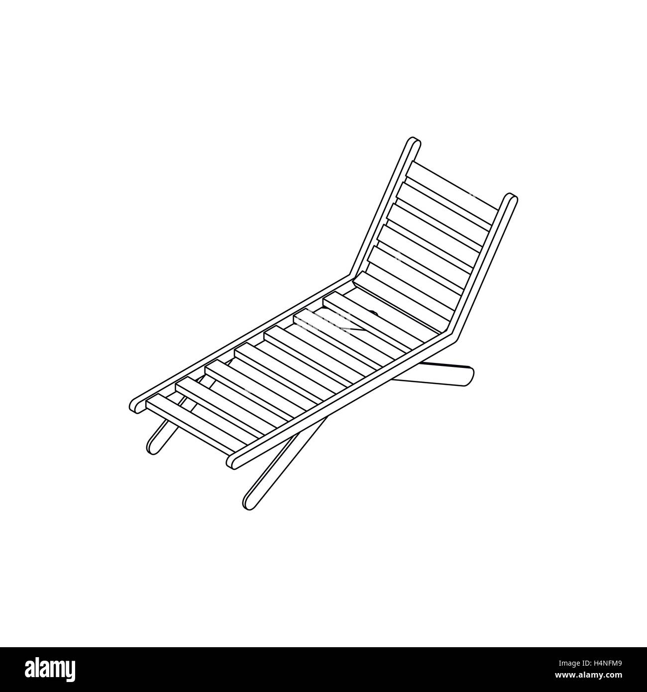 Chaise lounge icon, isometric 3d style Stock Vector Image & Art Alamy