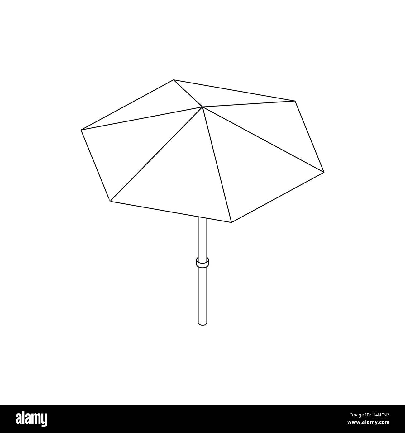 Beach umbrella icon, isometric 3d style Stock Vector Image & Art - Alamy