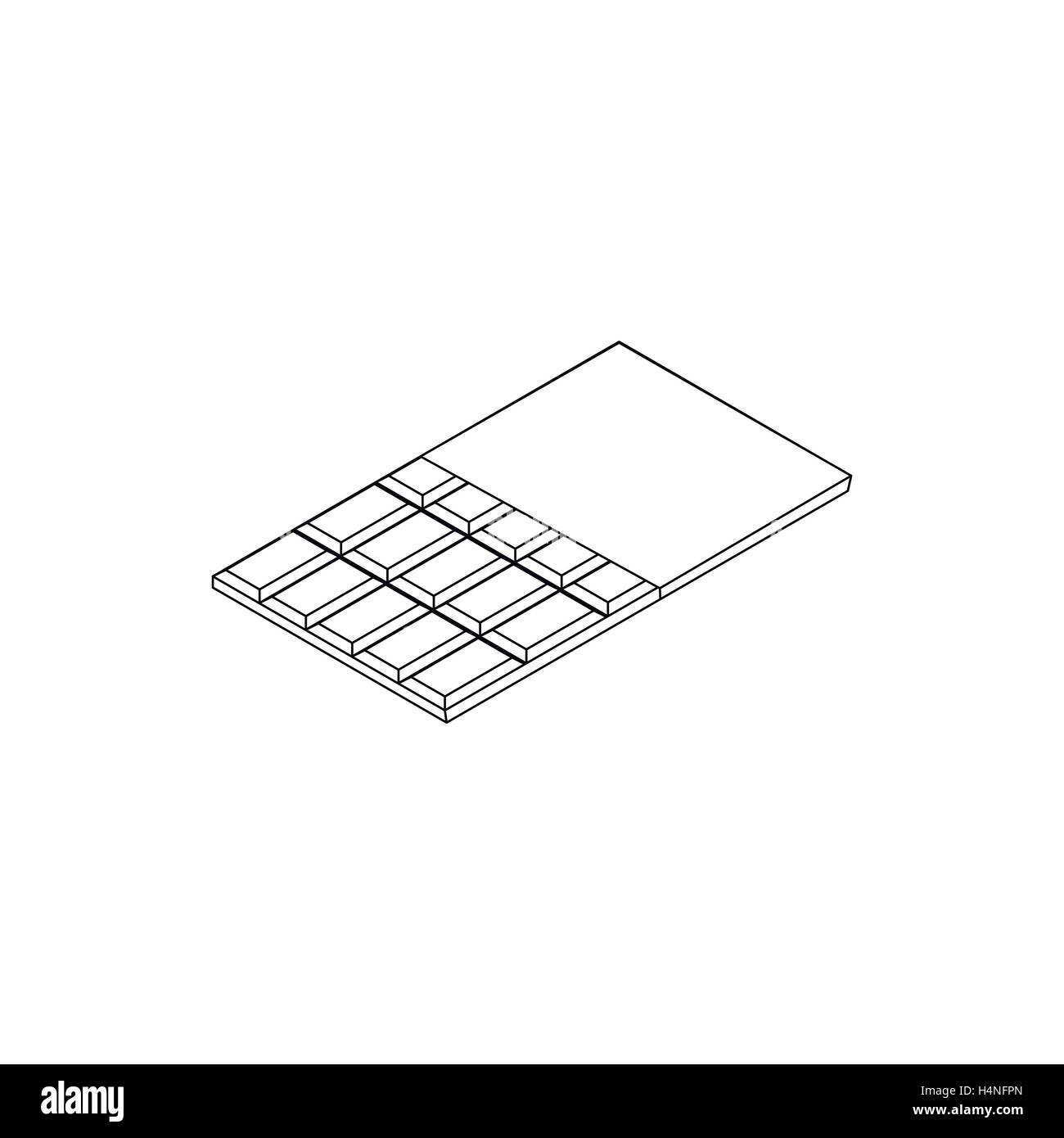 Chocolate icon, isometric 3d style Stock Vector Image & Art - Alamy