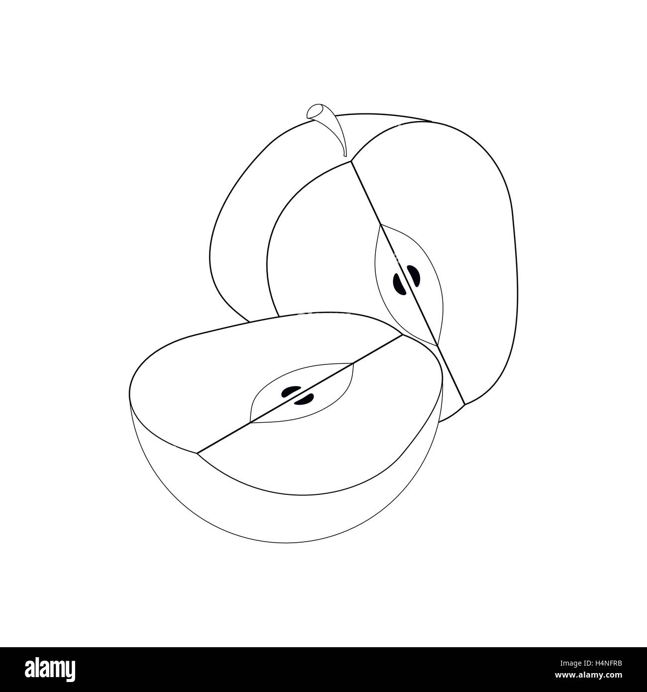 Apple icon, isometric 3d style Stock Vector Image & Art - Alamy