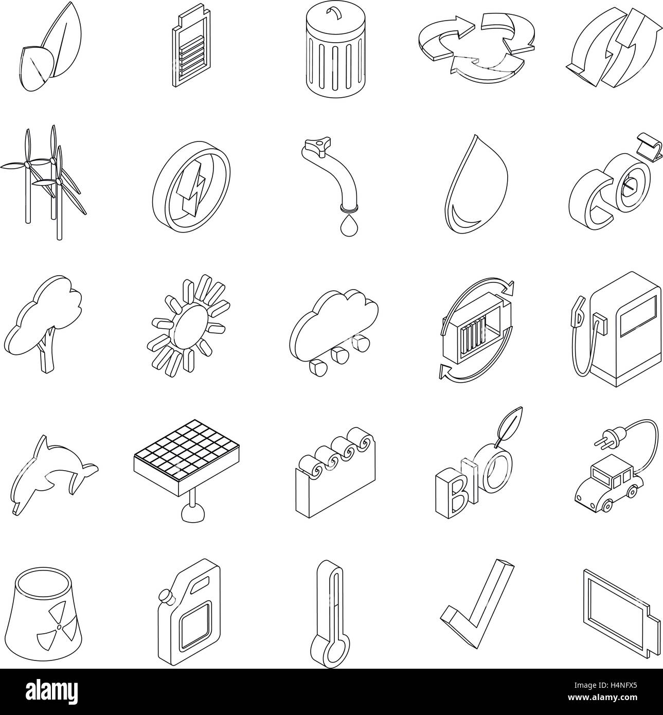 Ecology set icons Stock Vector Image & Art - Alamy