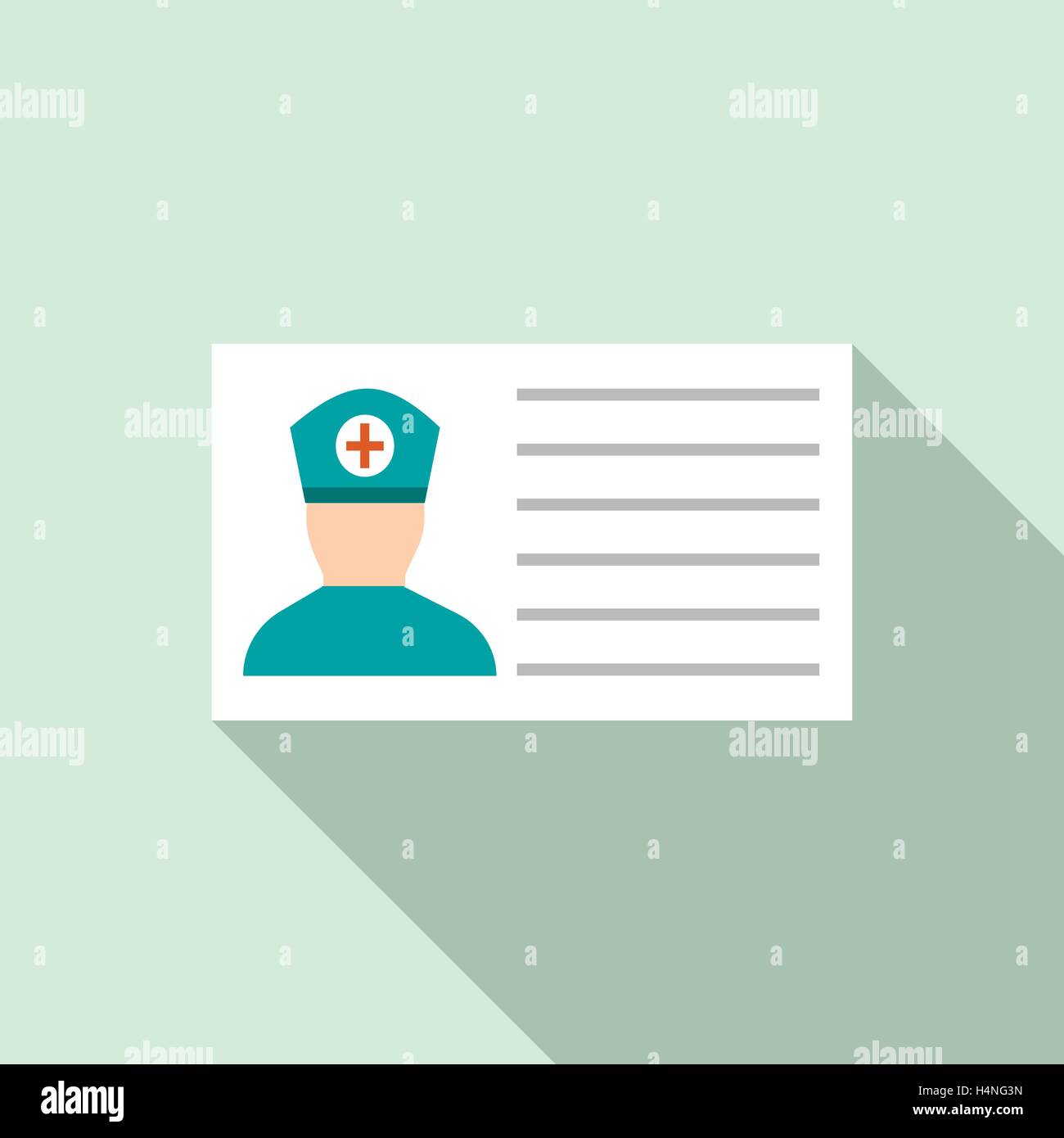 Medical ID icon, flat style Stock Vector Image & Art Alamy
