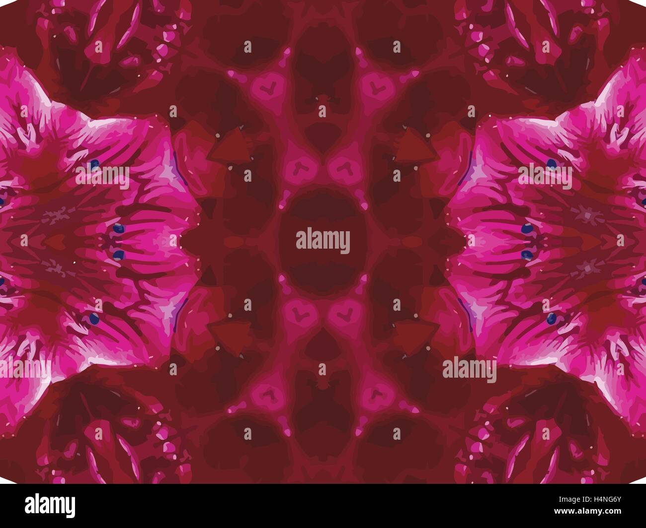 Abstract vector Pink Flower digital wallpaper background graphic artwork Stock Vector