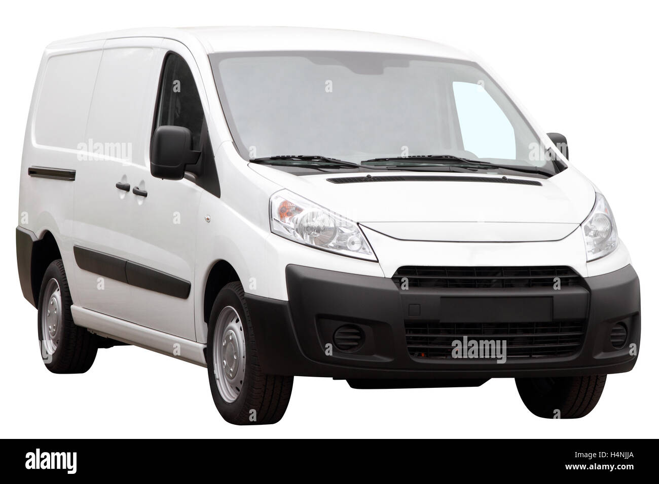 Small compact minivan isolated on a white background. Stock Photo