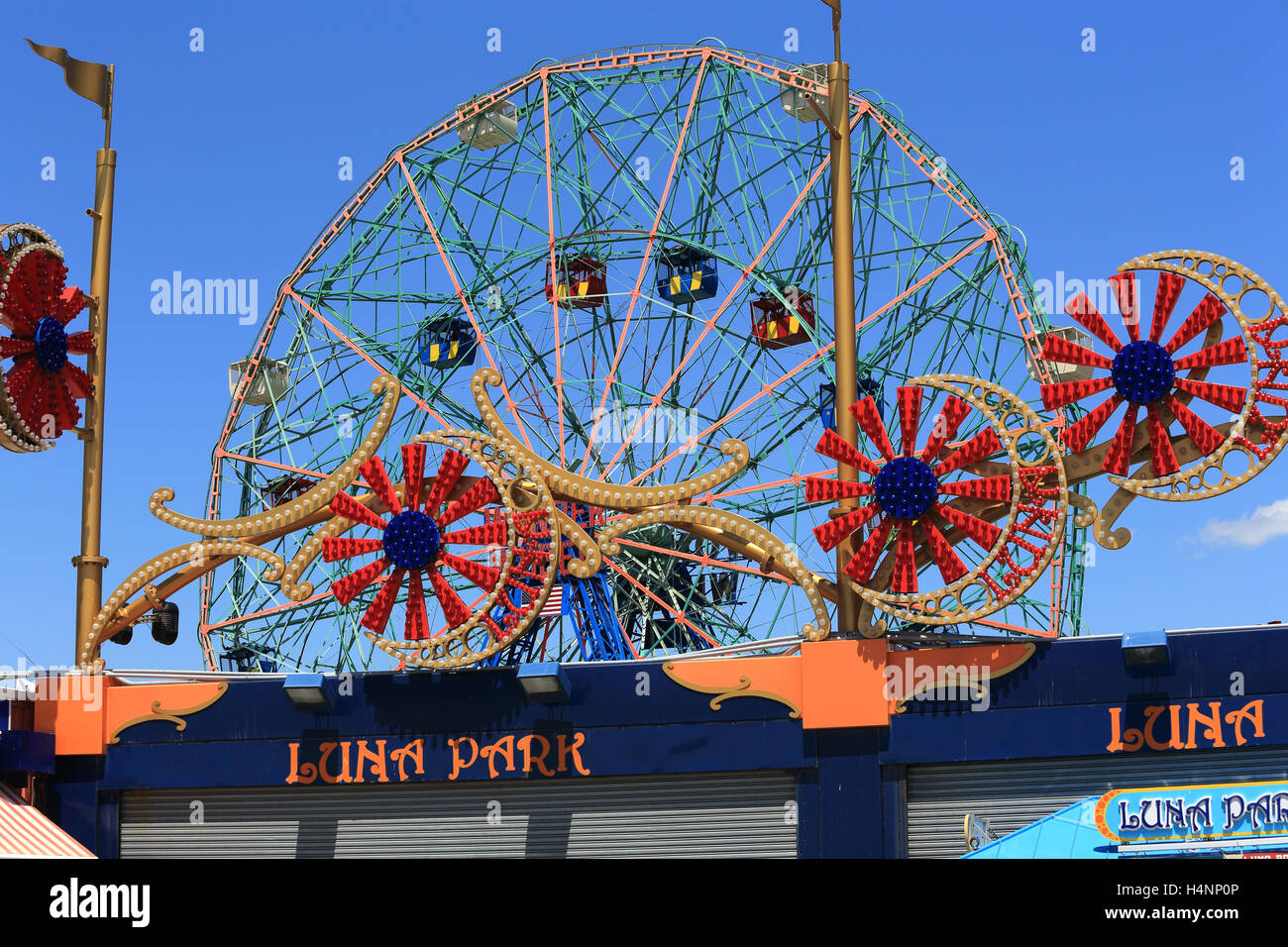 Luna Park amusement park at Coney Island Brooklyn New York City Stock