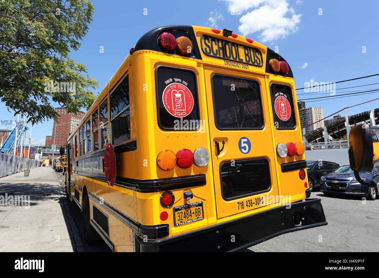 School bus Brooklyn New York Stock Photo Alamy