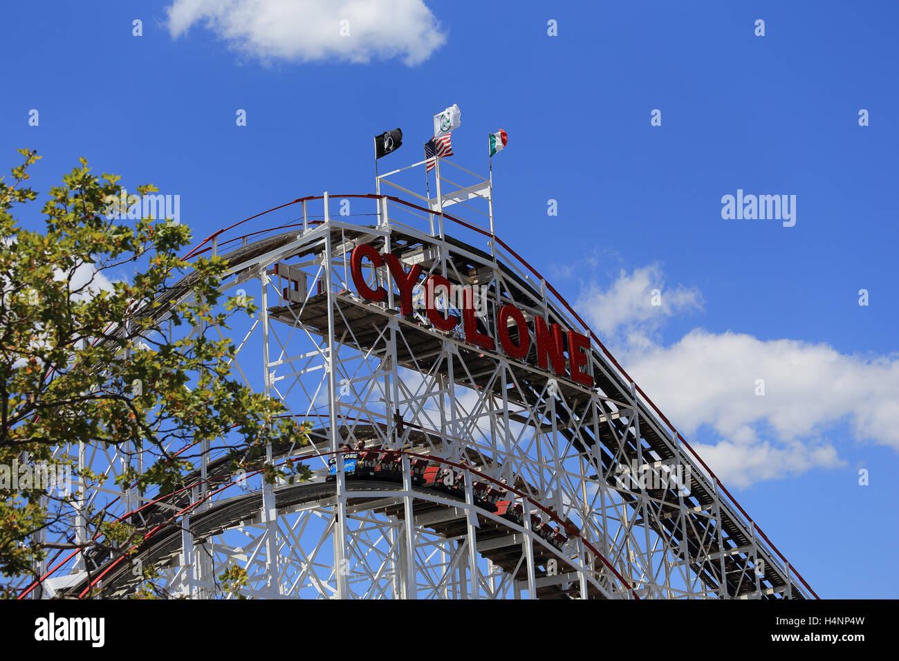 The famous Cyclone Roller Coaster Coney Island Brooklyn New York Stock ...