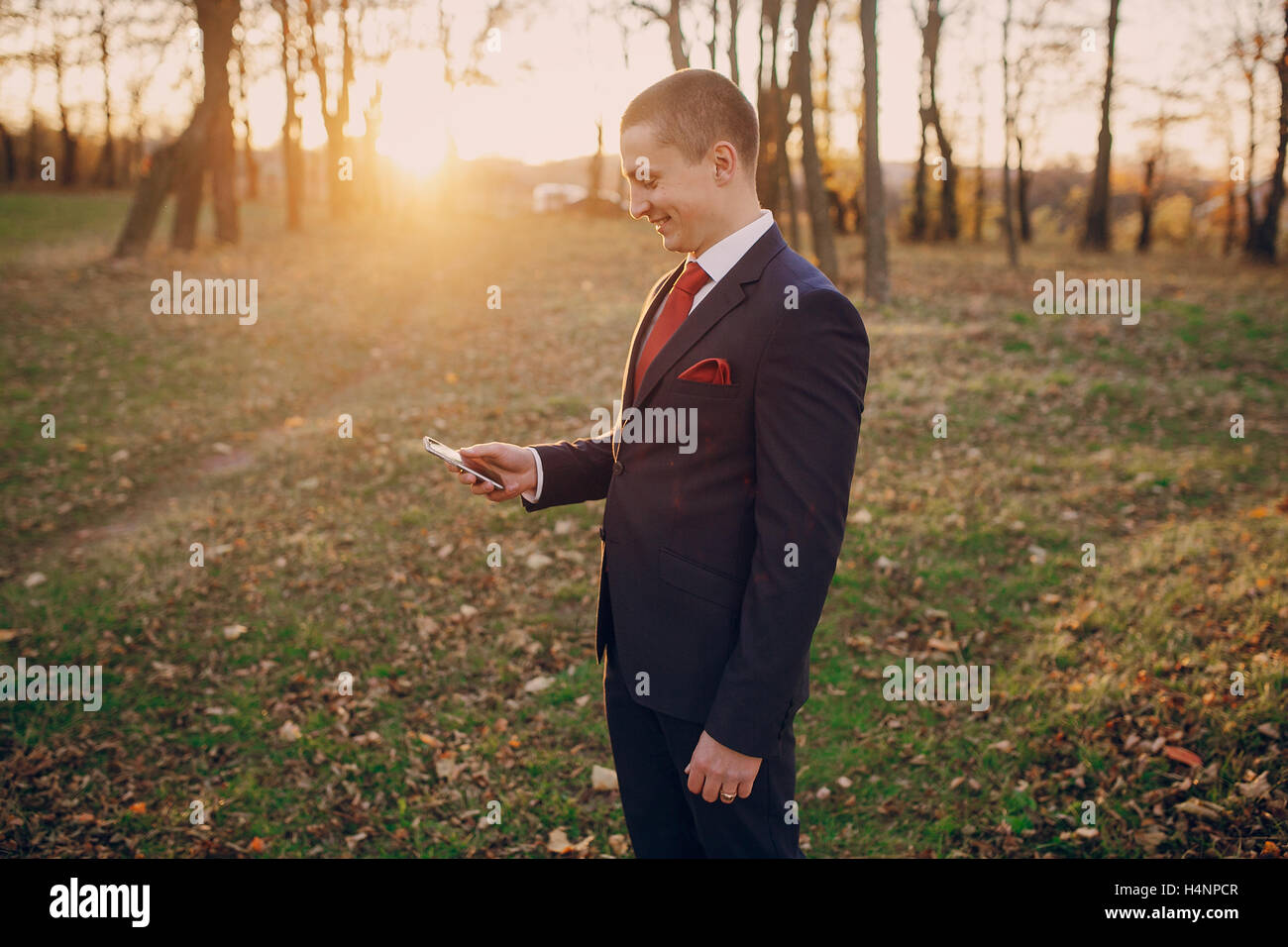 man with phone Stock Photo