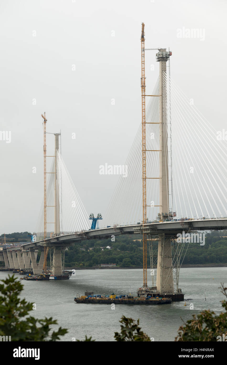 The Queensferry Crossing during construction, North Queensferry, Fife