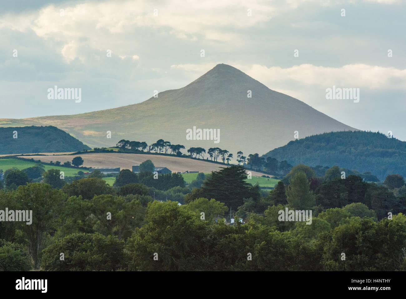 The Sugarloaf Mountain in County Wicklow in Ireland Stock Photo