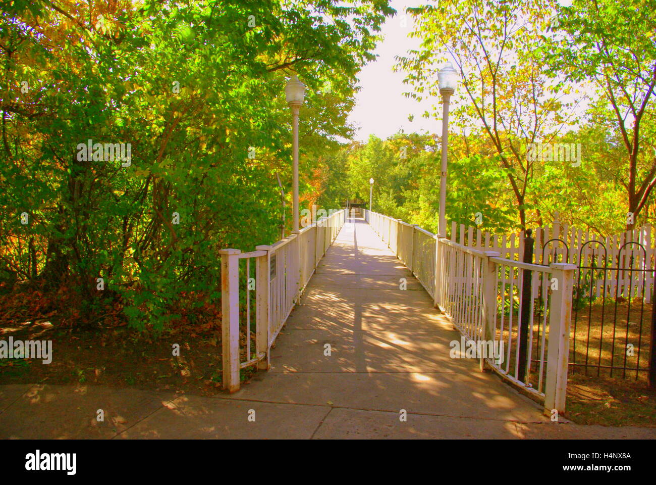 Music Man Footbridge Stock Photo
