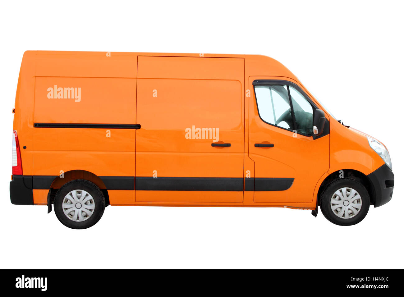 Modern compact van for the transport of goods. Stock Photo