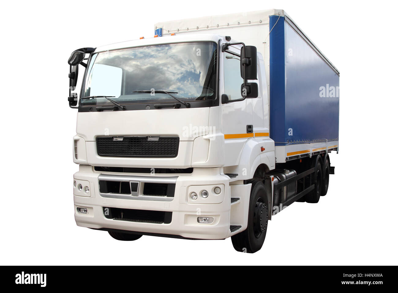 Modern truck, isolated on white background Stock Photo - Alamy