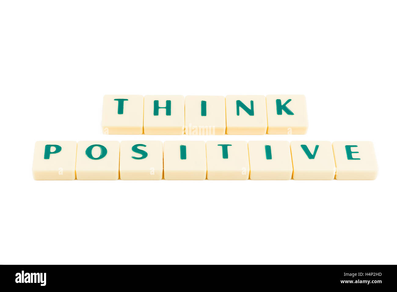 Words THINK POSITIVE Stock Photo