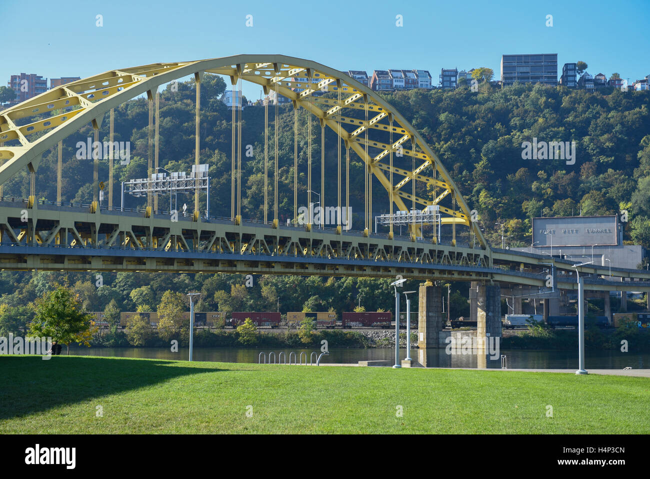 USA Pittsburgh PA Pennsylvania Fort Pitt Bridge over the Monongahela ...