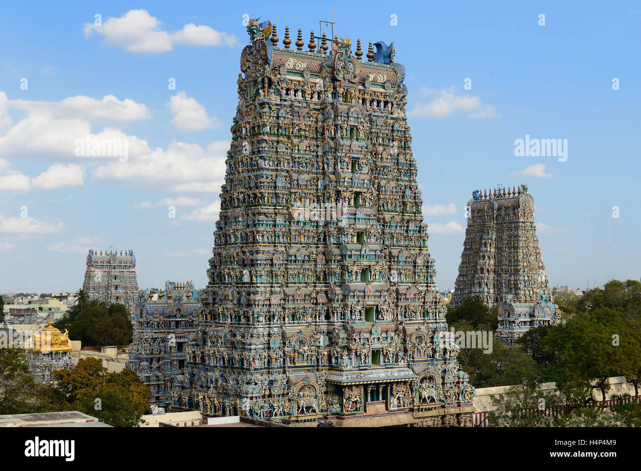 Meenakshi Sundareswarar Temple in Madurai. Tamil Nadu, India. It is a ...