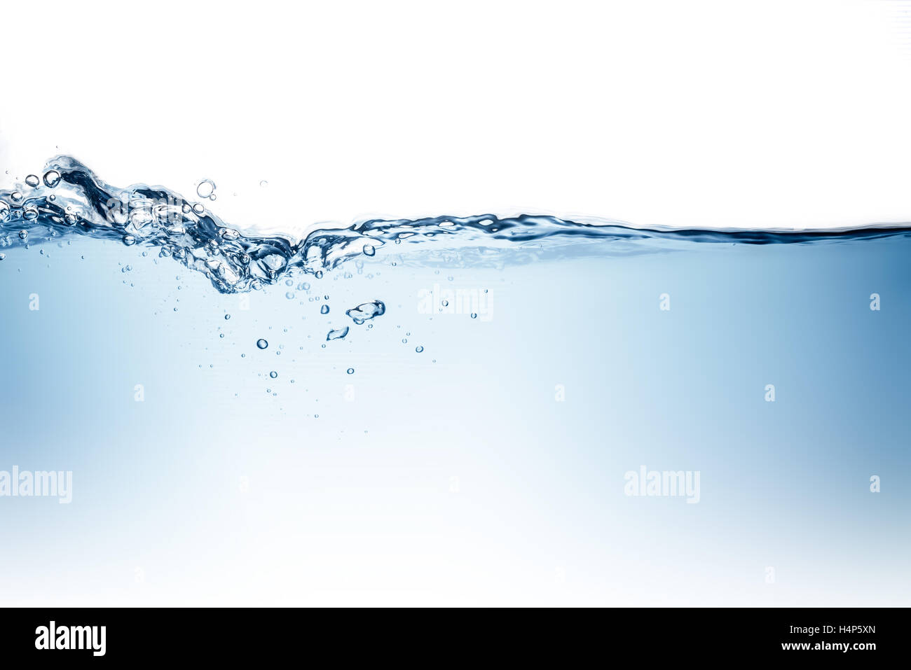 Blue water wave and bubbles to clean drinking water Stock Photo Alamy