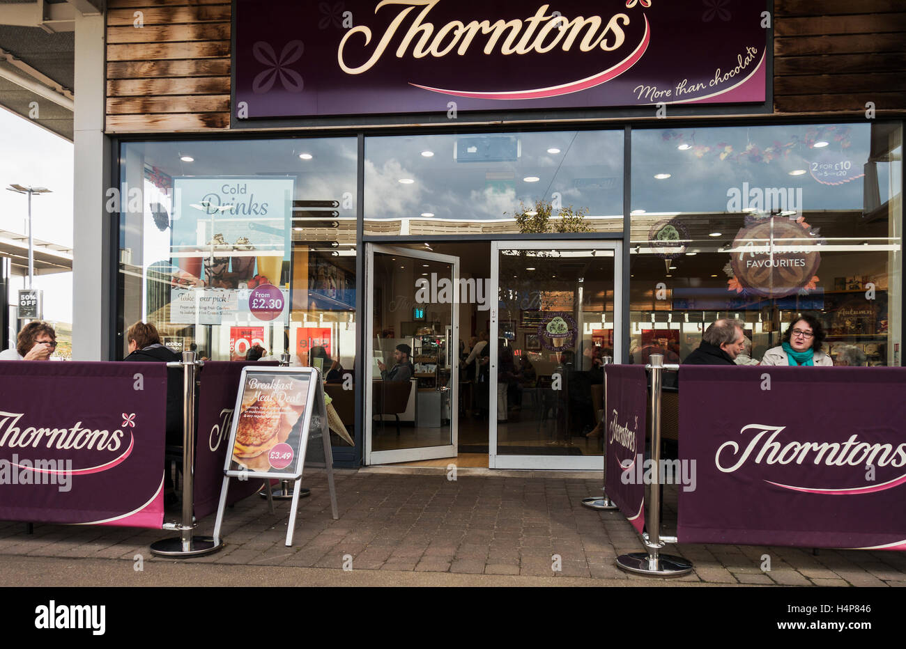 Thorntons shop and cafe at Dalton Park Stock Photo Alamy