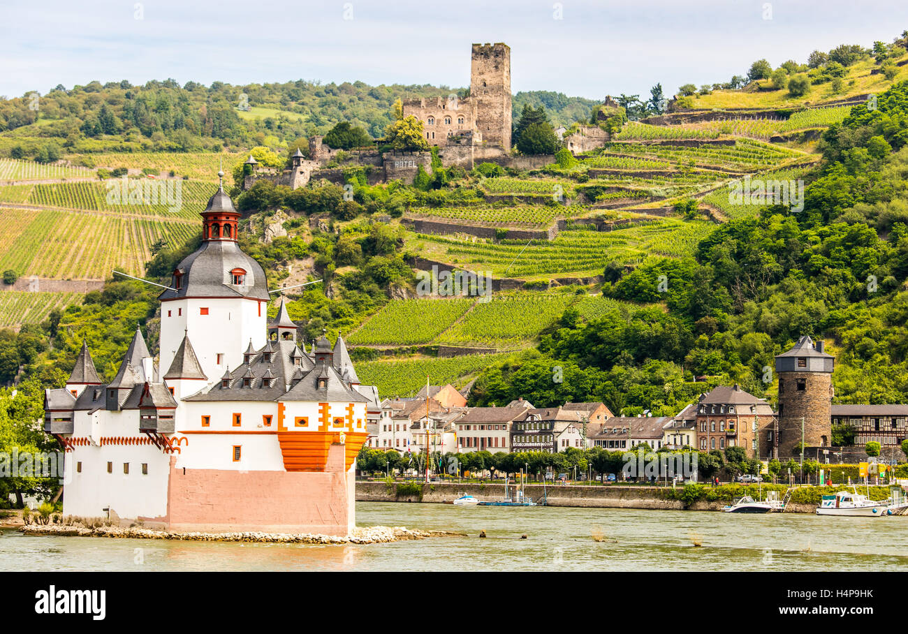 Pfalzgrafenstein Castle, Rhine Gorge, Germany, Europe Stock Photo