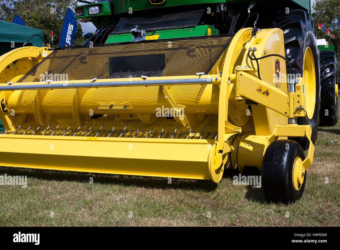 combine harvester detail of auger Stock Photo Alamy